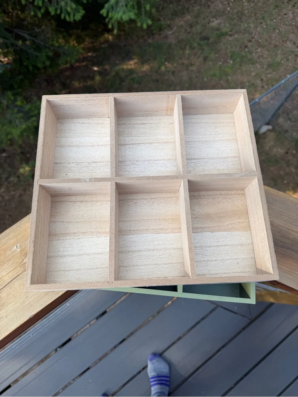 Wooden Carrot Farm & Green Flowers Decorative Storage Tray